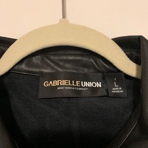 Gabrielle Union Faux Leather Black Dress